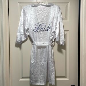 White Bride robe with blue jewels.